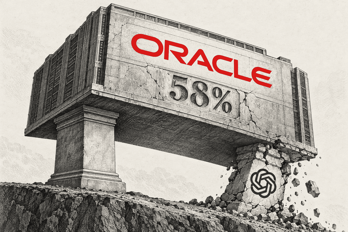 Akcie Oraclu ztratila 58 %. Polovina zakázek totiž stojí na OpenAI, které vydělává méně, než se čekalo