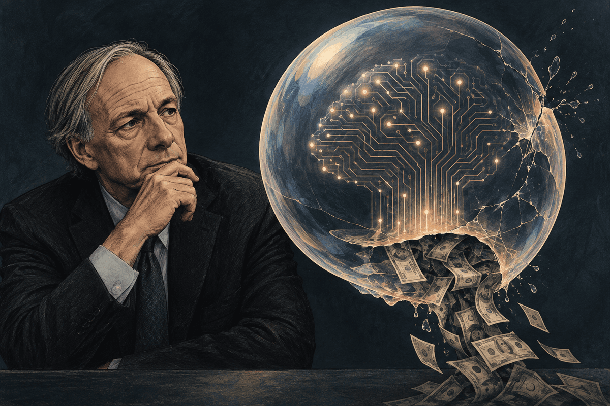 Ray Dalio: AI bublina je těsně před prasknutím. Ne kvůli ceně akcií, ale kvůli hotovosti