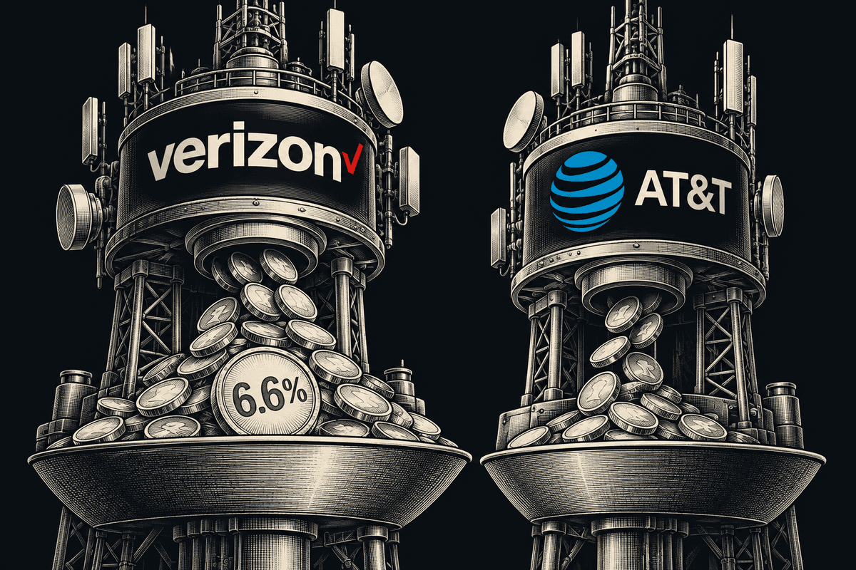 Verizon vyplácí dividendu 6,6 % ročně, AT&T 4,9 %. Srovnání dvou největších telefonních firem v USA