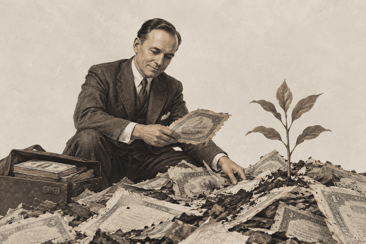 Legendární John Templeton si v roce 1939 půjčil 10 000 dolarů na akcie v krizi. Během čtyř let vydělal čtyřnásobek