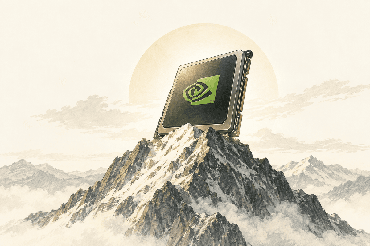 Nvidia dosáhla rekordní valuace 5,7 bilionu dolarů. Její akcie je přitom levnější než před rokem