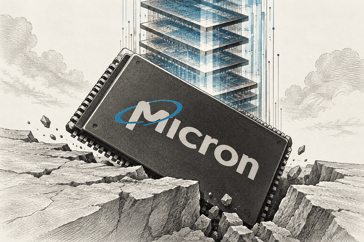 Micron ztratil za měsíc pětinu hodnoty a klesl pod bilion dolarů, tržby mu přitom vzrostly o 379 %